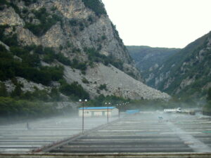 Large Aquaculture facility in Martin Bord, West Bosnia. 